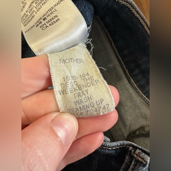 Mother denim like new the weekender fray in teaming up size 24 style 1535-104 - Picture 3 of 10